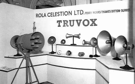 Stand fieristico Truvox/Rola Celestion, inizi anni '50