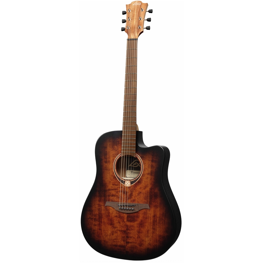 LAG T70DCE-B&B Chitarra Acustica Dreadnought Cutaway EQ Black & Brown