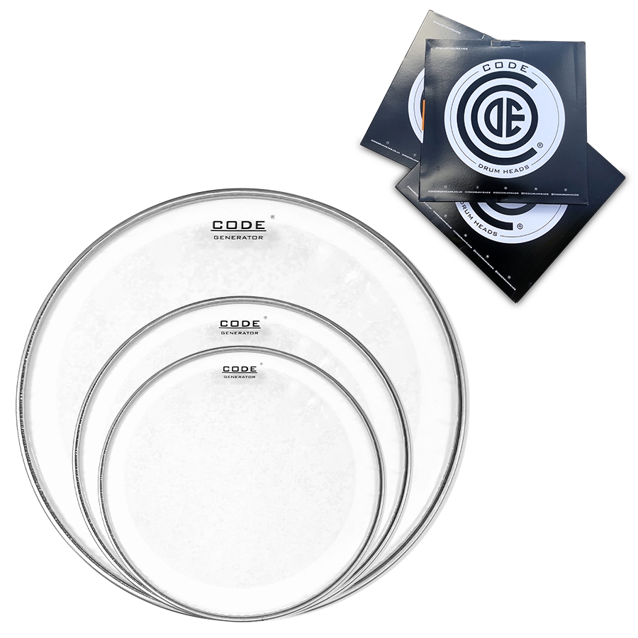 CODE HEADS DRUM GENERATOR PACK DI PELLI TRASPARENTI - GENCL101216 CODE HEADS DRUM GENERATOR PACK DI PELLI TRASPARENTI - GENCL101216