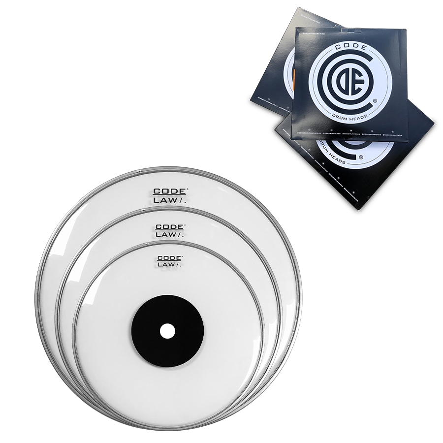 CODE HEADS DRUM LAW PACK DI PELLI TRASPARENTI - LAWCL101214 CODE HEADS DRUM LAW PACK DI PELLI TRASPARENTI - LAWCL101214