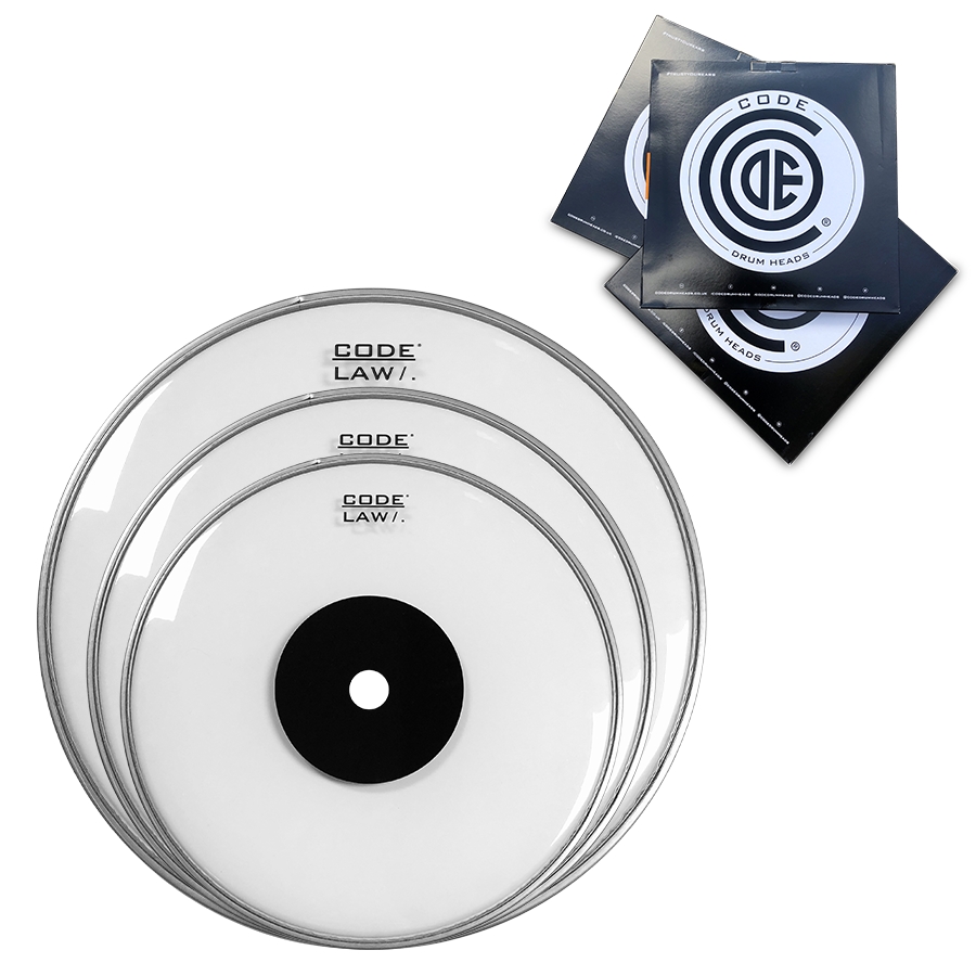 CODE HEADS DRUM LAW PACK DI PELLI TRASPARENTI - LAWCL121316