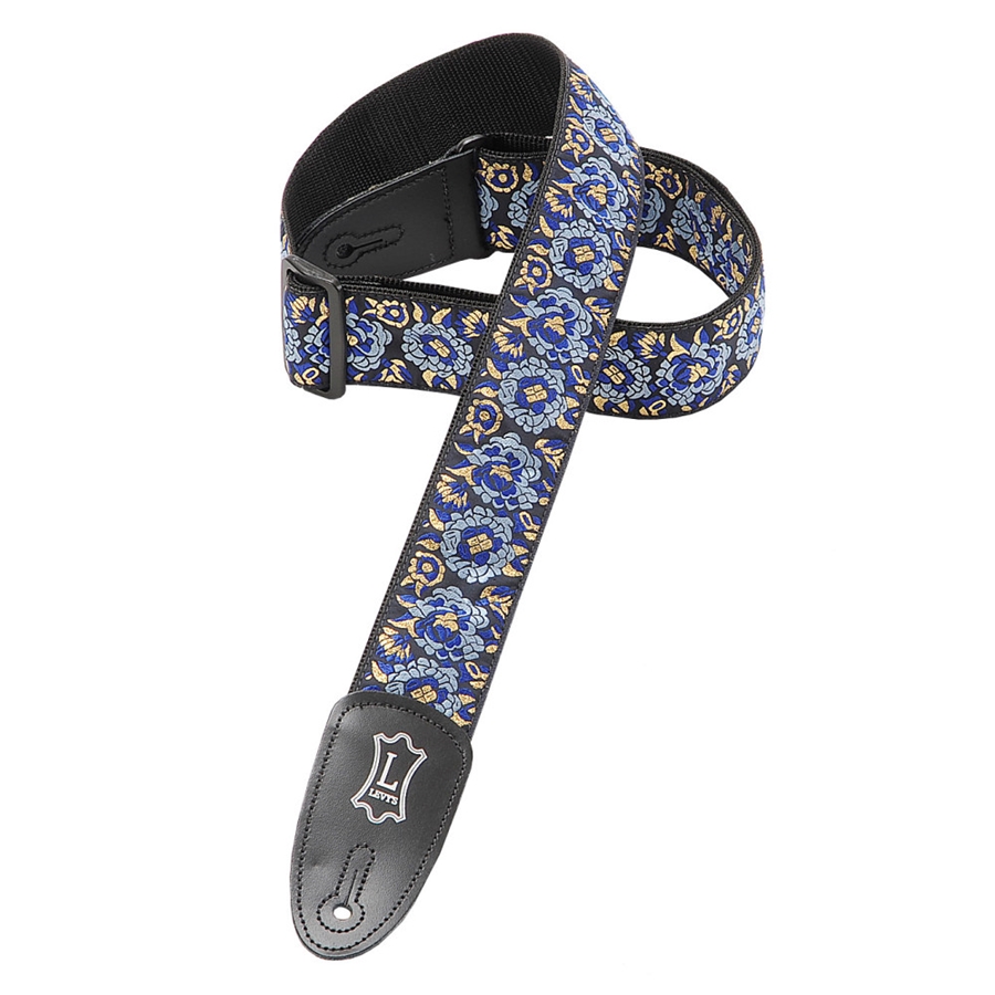 Levy's M8AS-NAV Tracolla in jacquard Navy con retro in polipropilene 2"