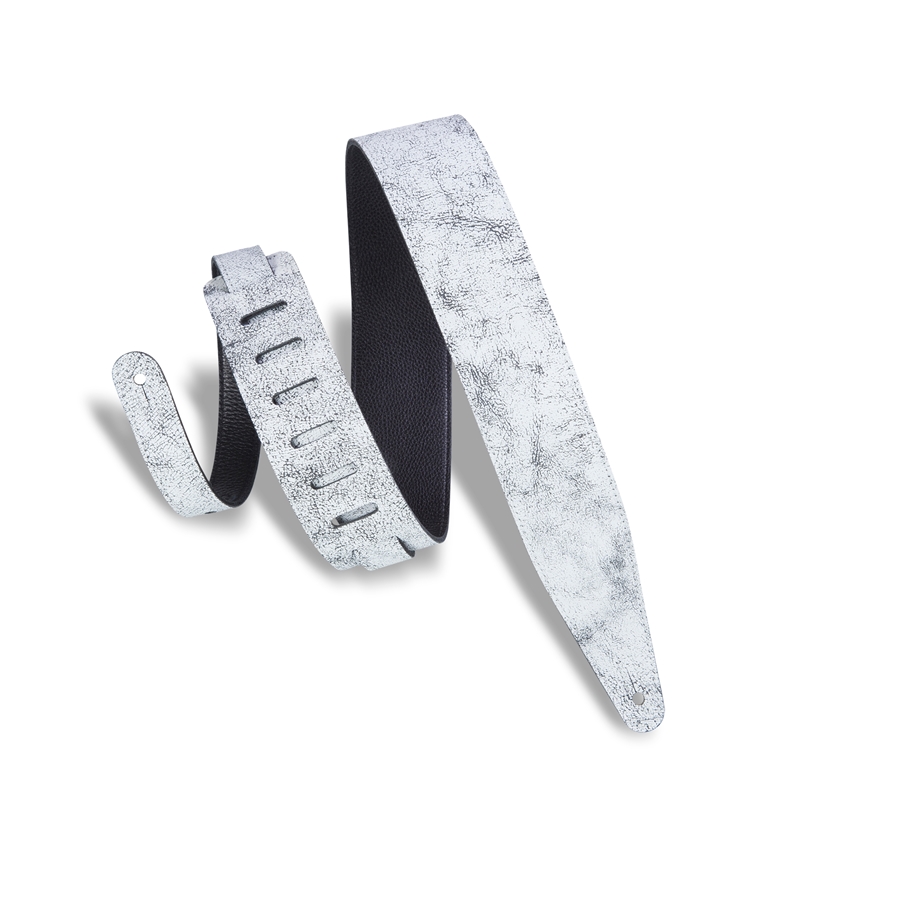 Levy's MG317BOG-WHT Tracolla in pelle Distressed White 2 1/2"