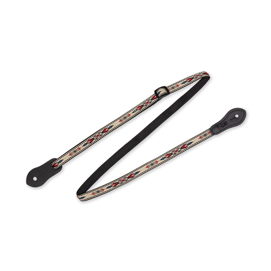 Levy's MJ19UKE-003 Tracolla per ukulele in jacquard Red & Blue 1/2"