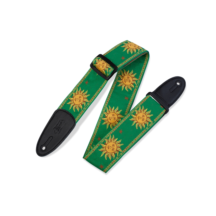 Levy's MPJG-SUN-GRN Tracolla in tessuto Sun Motif Green 2"