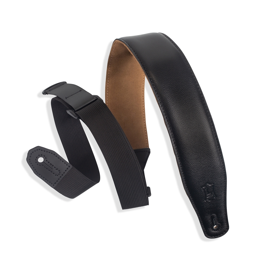 Levy's MRHGS-BLK Tracolla in pelle Right Height Black 2 1/2"