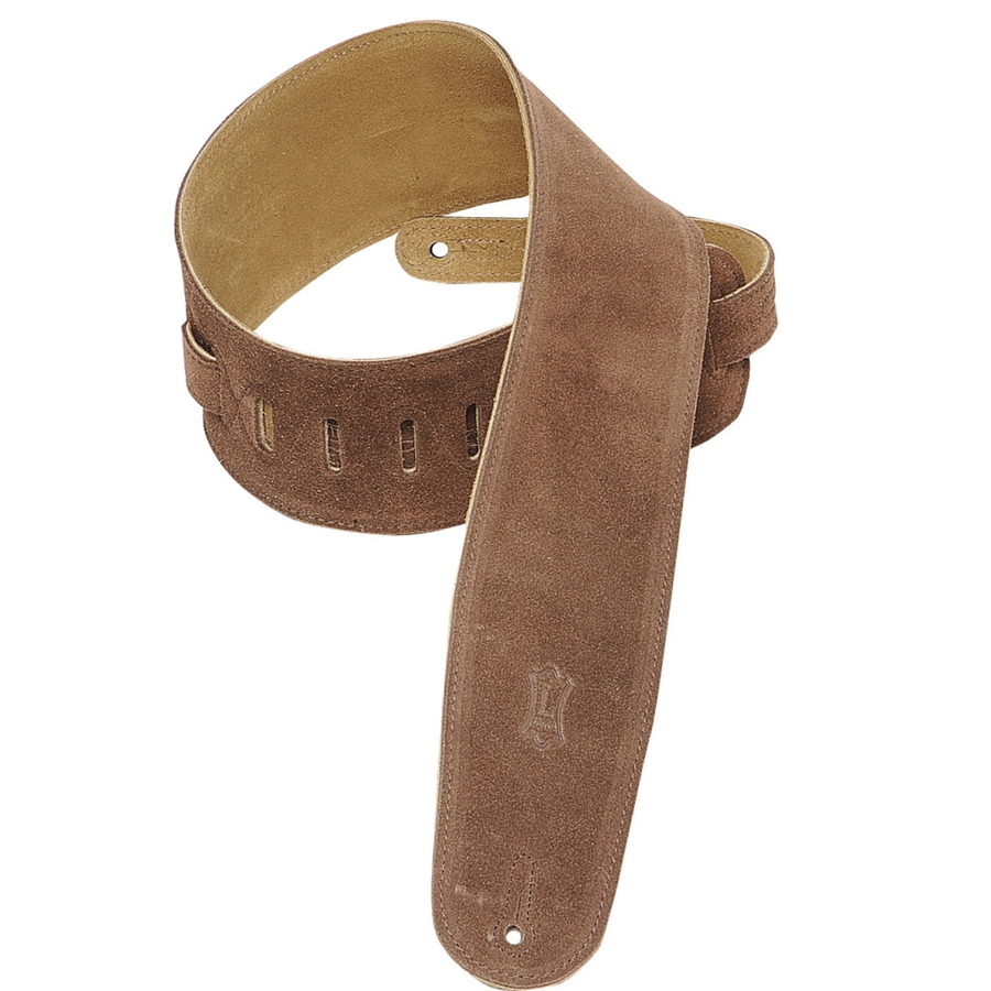 Levy's MS4-BRN Tracolla per basso in pelle scamosciata Brown 3 1/2"