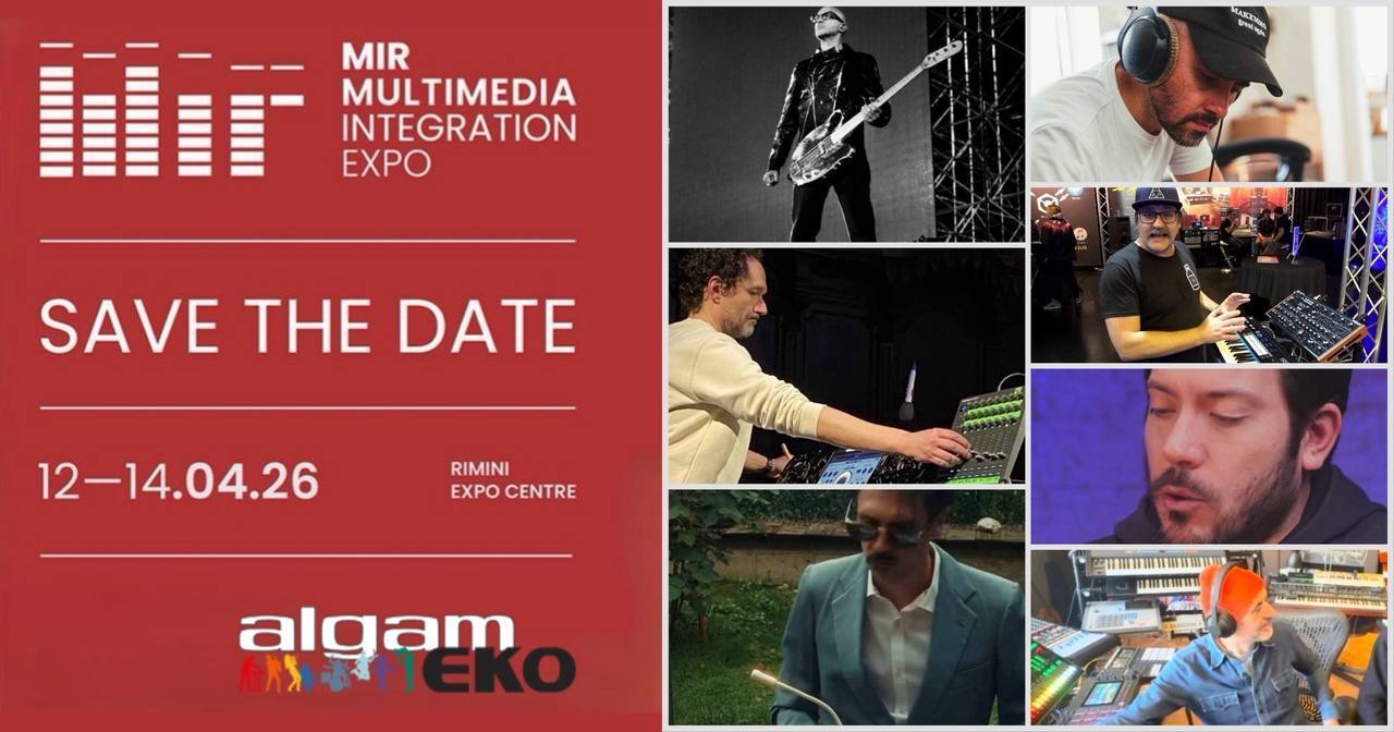 Algam EKO al MIR 2026 di Rimini, con Boosta, Saturnino, DJ Fresco, Mark The Hammer e l'Arturia World Tour - History of Synths