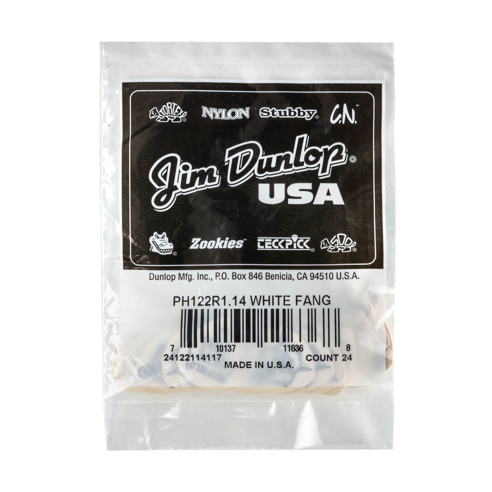 DUNLOP PH122R100 HETFIELD'S WHITE FANG CUSTOM FLOW 1.00 MM REFILL BAG 24 DUNLOP PH122R100 HETFIELD'S WHITE FANG CUSTOM FLOW 1.00 MM REFILL BAG 24