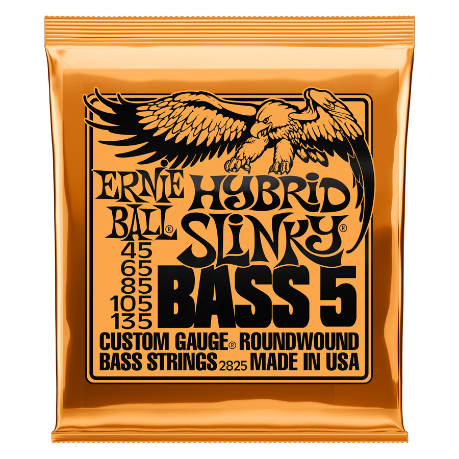 ERNIE BALL 2825 NICKEL WOUND 5 CORDE HYBRID SLINKY 45-135 ERNIE BALL 2825 NICKEL WOUND 5 CORDE HYBRID SLINKY 45-135