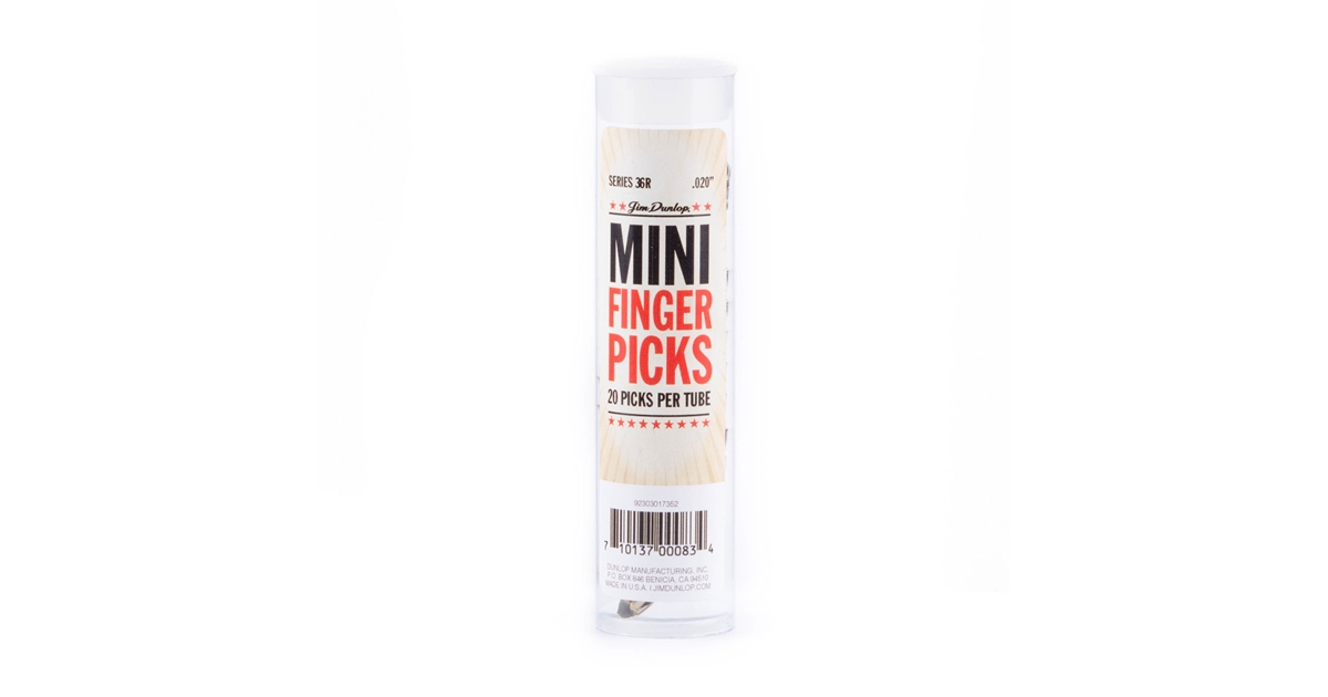 DUNLOP 36R N/S MINI FINGER .020 - TUBO 20 PLETTRI DUNLOP 36R N/S MINI FINGER .020 - TUBO 20 PLETTRI