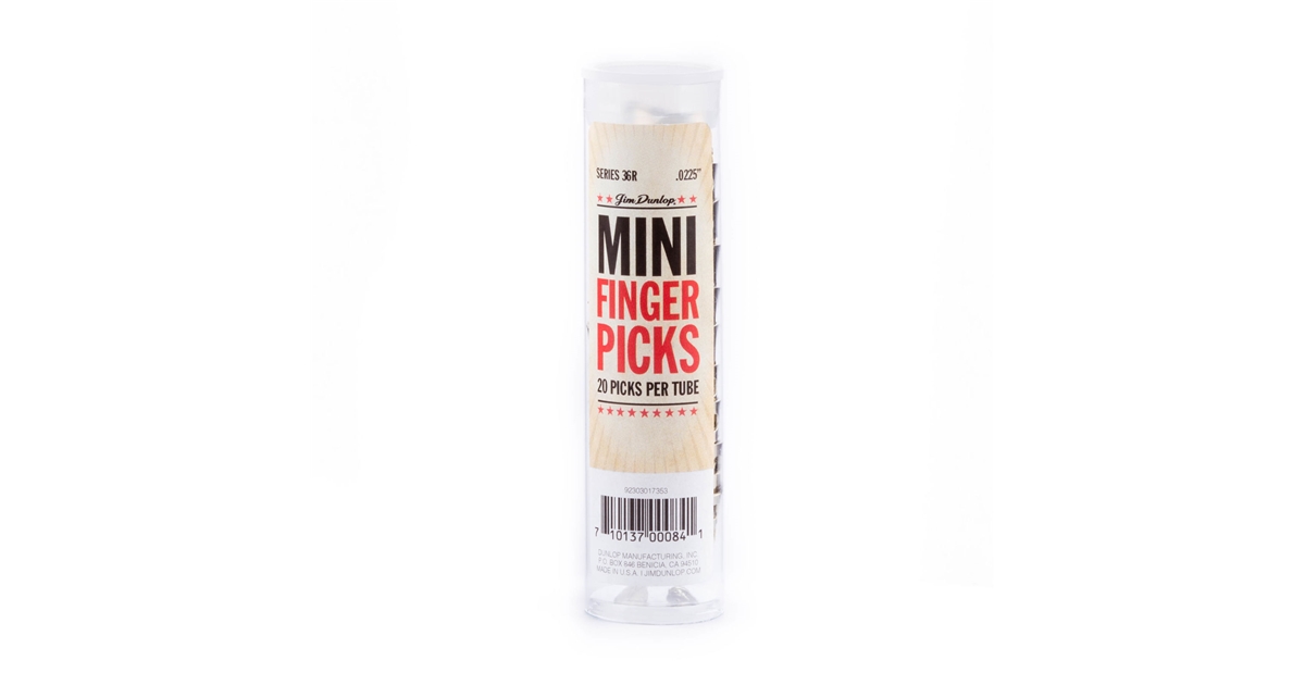 DUNLOP 36R N/S MINI FINGER .0225 - TUBO 20 PLETTRI DUNLOP 36R N/S MINI FINGER .0225 - TUBO 20 PLETTRI