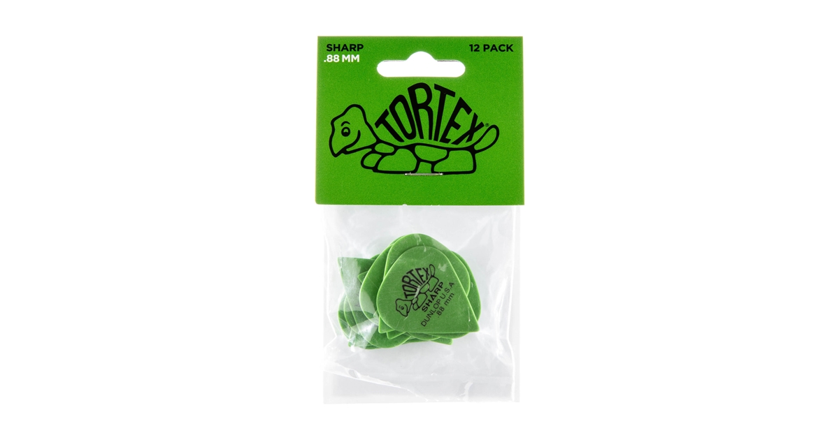 DUNLOP 412P.88 TORTEX SHARP GREEN DUNLOP 412P.88 TORTEX SHARP GREEN