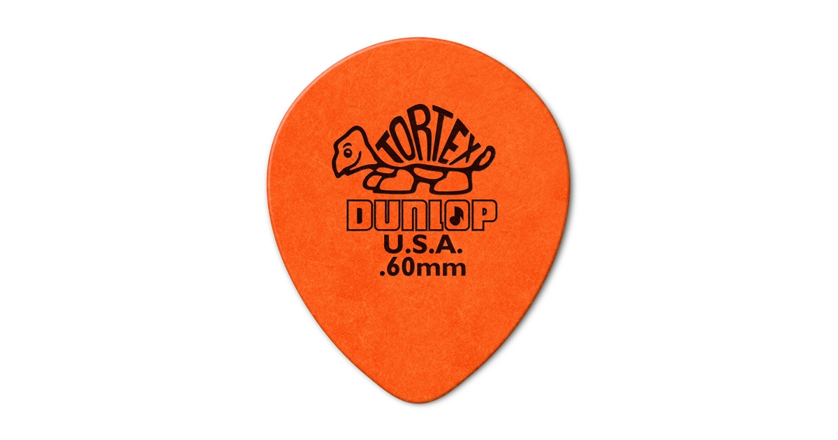 DUNLOP 413R TORTEX TEAR DROP ORANGE .60 DUNLOP 413R TORTEX TEAR DROP ORANGE .60