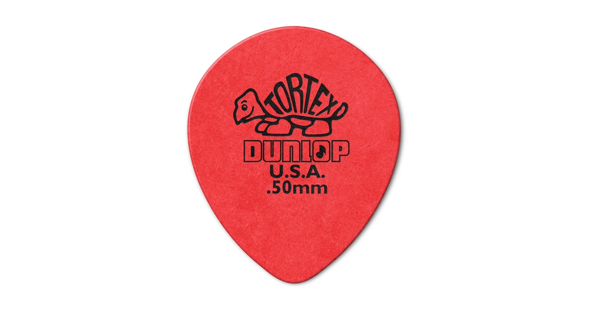 DUNLOP 413R TORTEX TEAR DROP RED .50 DUNLOP 413R TORTEX TEAR DROP RED .50