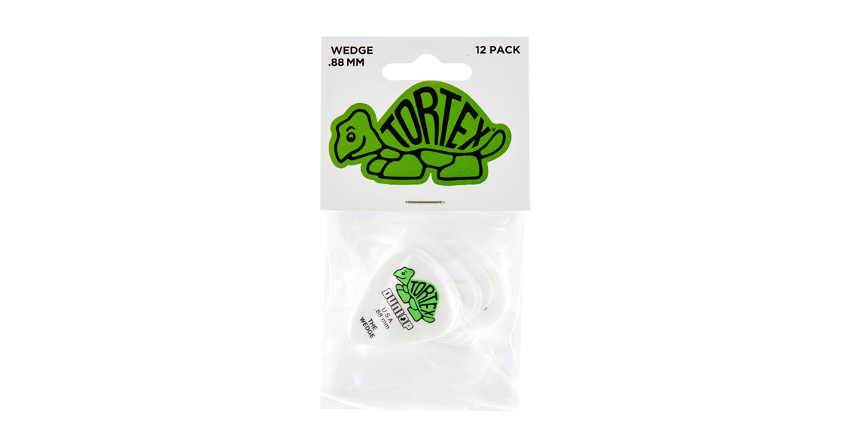 DUNLOP 424P TORTEX WEDGE GREEN .88 DUNLOP 424P TORTEX WEDGE GREEN .88