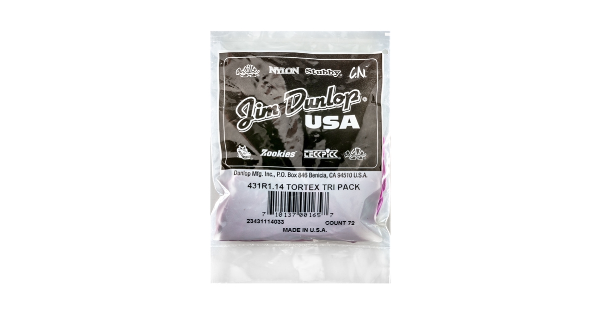 DUNLOP 431R TORTEX TRIANGLE PURPLE 1.14 DUNLOP 431R TORTEX TRIANGLE PURPLE 1.14