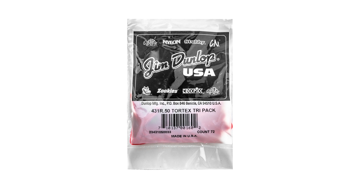 DUNLOP 431R TORTEX TRIANGLE RED .50 DUNLOP 431R TORTEX TRIANGLE RED .50