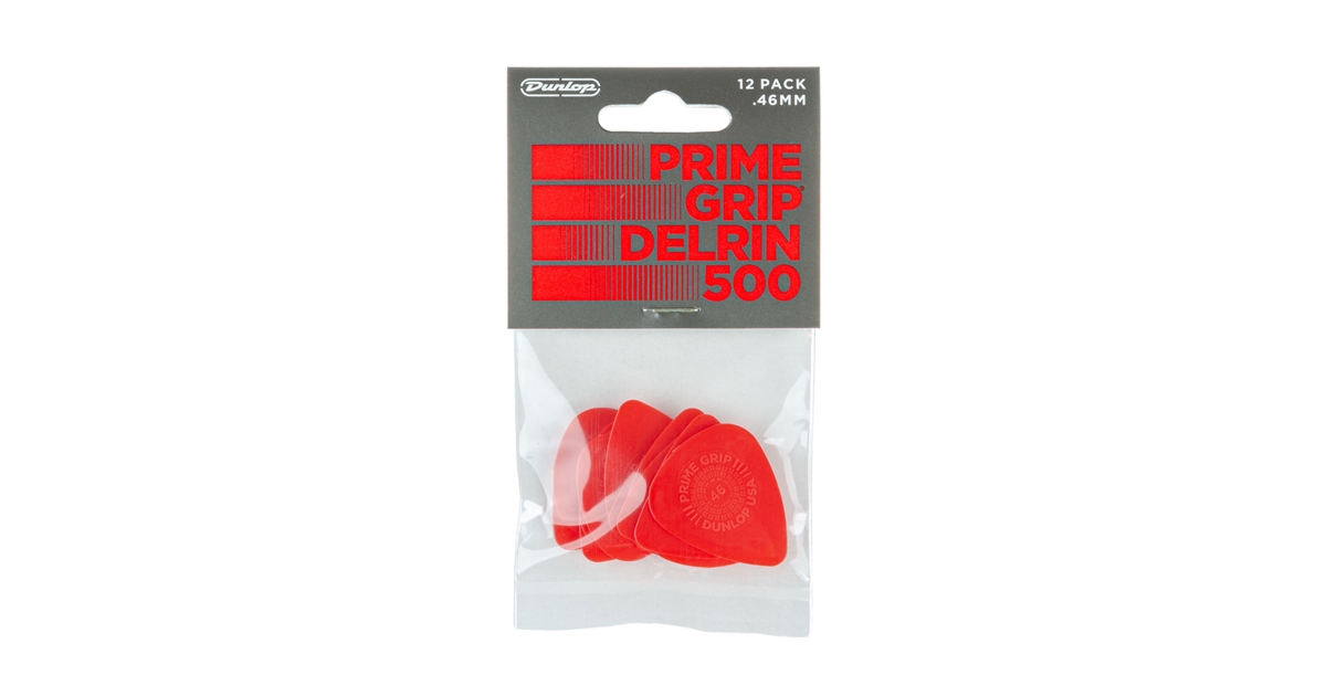DUNLOP 450P046 PRIME GRIP DELRIN 500 .46 MM PLAYER'S PACK/12 DUNLOP 450P046 PRIME GRIP DELRIN 500 .46 MM PLAYER'S PACK/12