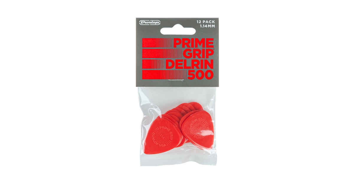 DUNLOP 450P114 PRIME GRIP DELRIN 500 1.14 MM PLAYER'S PACK/12 DUNLOP 450P114 PRIME GRIP DELRIN 500 1.14 MM PLAYER'S PACK/12