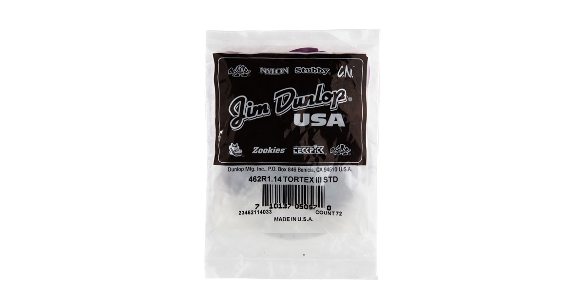 DUNLOP 462R TORTEX III PURPLE 1.14 DUNLOP 462R TORTEX III PURPLE 1.14