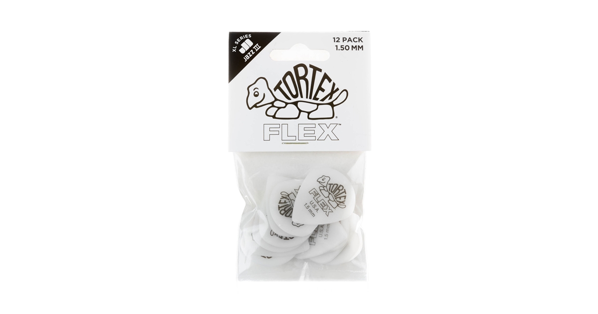 DUNLOP 466P150 TORTEX FLEX JAZZ III XL 1.5 MM PLAYER'S PACK/12 DUNLOP 466P150 TORTEX FLEX JAZZ III XL 1.5 MM PLAYER'S PACK/12