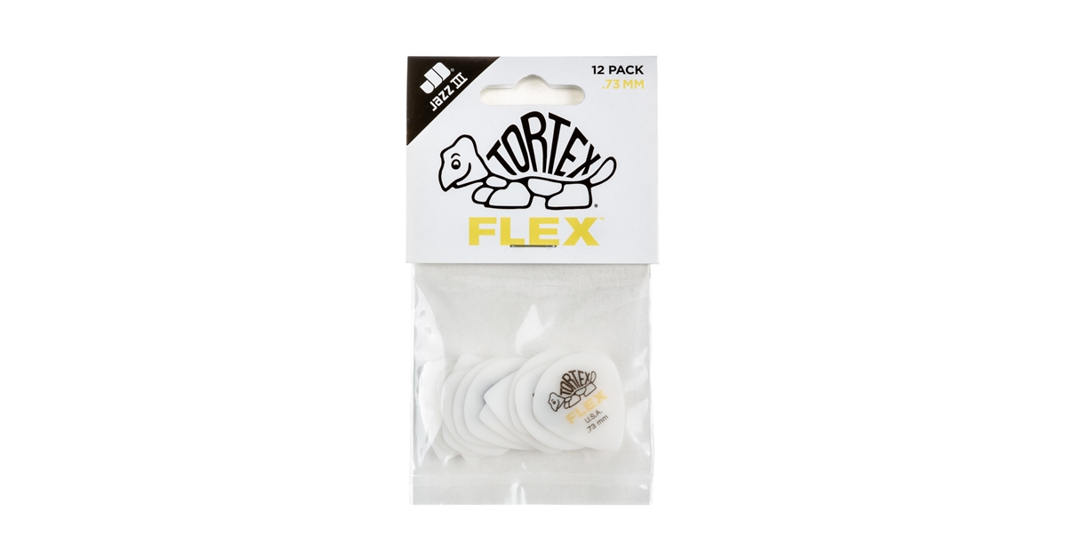 DUNLOP 468P.73 TORTEX FLEX JAZZ III .73MM PACK/12 DUNLOP 468P.73 TORTEX FLEX JAZZ III .73MM PACK/12