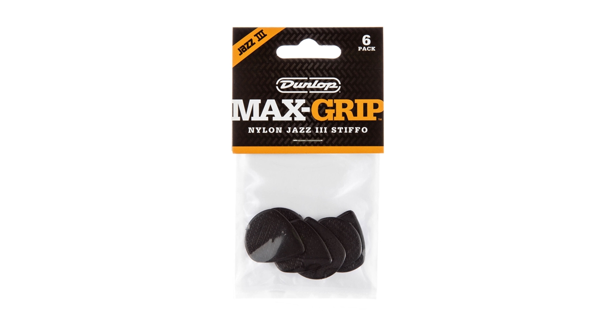 DUNLOP 471P3S MAX-GRIP JAZZ III BLACK STIFFO DUNLOP 471P3S MAX-GRIP JAZZ III BLACK STIFFO