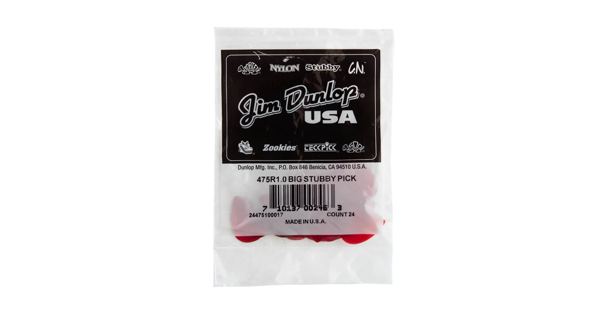 DUNLOP 475R1.0 BIG STUBBY 1.0MM DUNLOP 475R1.0 BIG STUBBY 1.0MM