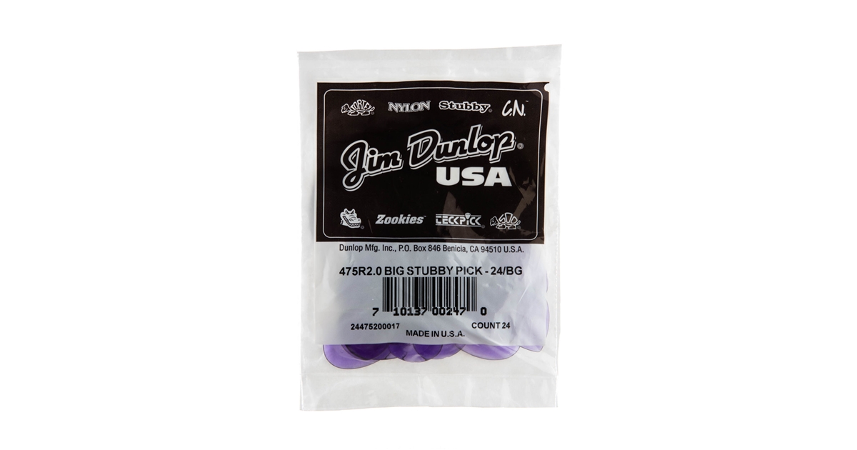 DUNLOP 475R2.0 BIG STUBBY 2.0MM DUNLOP 475R2.0 BIG STUBBY 2.0MM