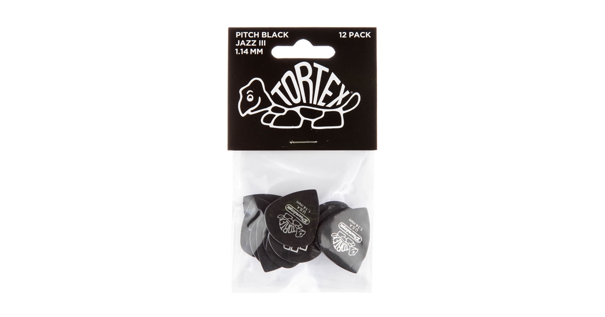 DUNLOP 482P PITCH BLACK JAZZ III 1.14 DUNLOP 482P PITCH BLACK JAZZ III 1.14