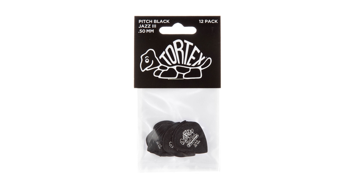DUNLOP 482P PITCH BLACK JAZZ III .50 DUNLOP 482P PITCH BLACK JAZZ III .50