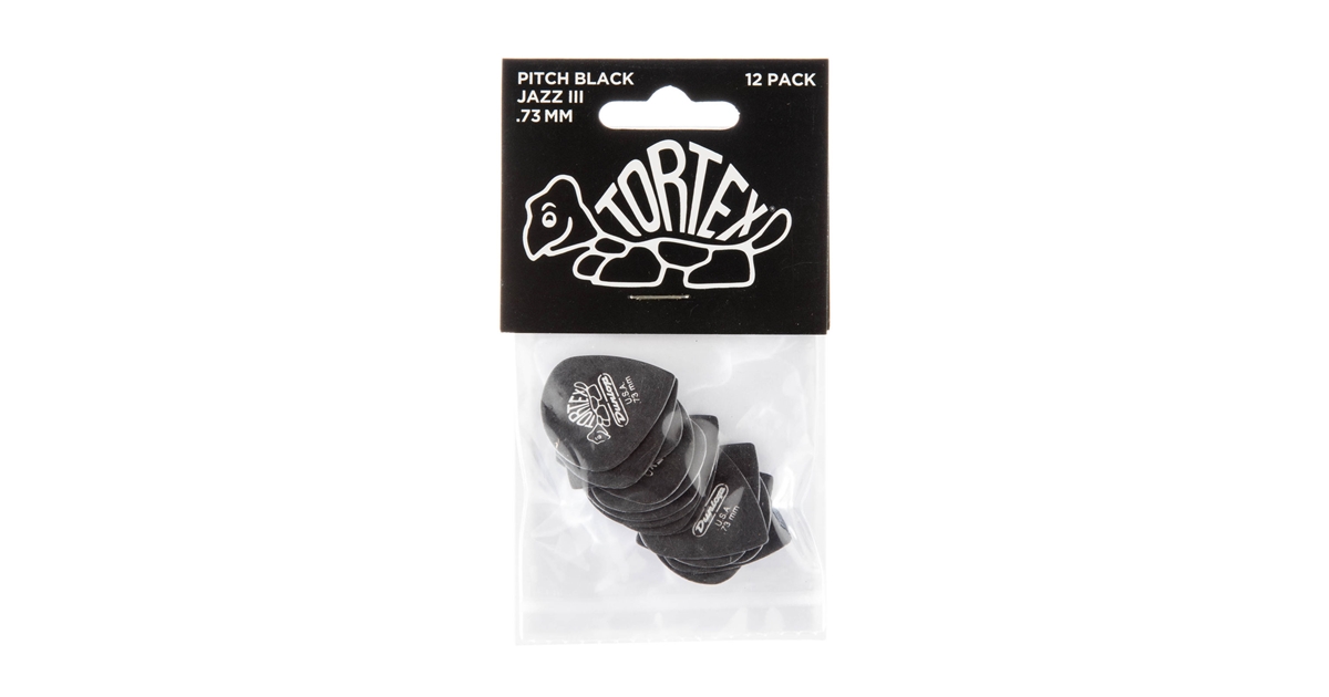 DUNLOP 482P PITCH BLACK JAZZ III .73 DUNLOP 482P PITCH BLACK JAZZ III .73