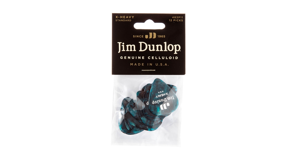 DUNLOP 483P#11 TURQUOISE PERLOID - XHEAVY DUNLOP 483P#11 TURQUOISE PERLOID - XHEAVY