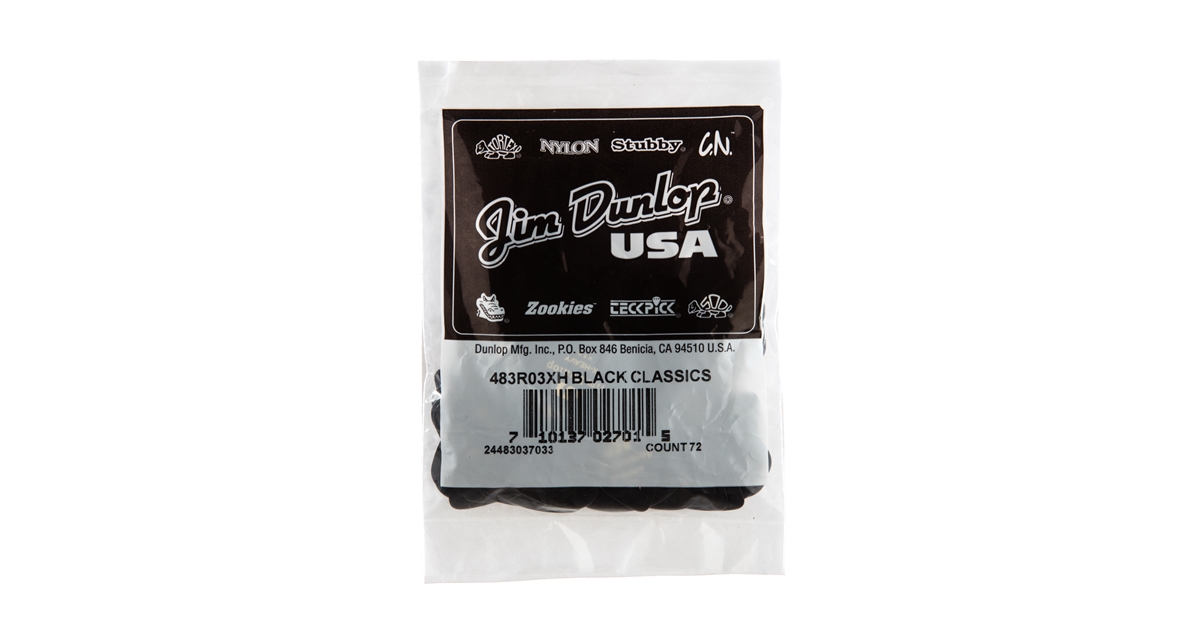 DUNLOP 483R#03 BLACK CLASSIC - EXTRA HEAVY DUNLOP 483R#03 BLACK CLASSIC - EXTRA HEAVY
