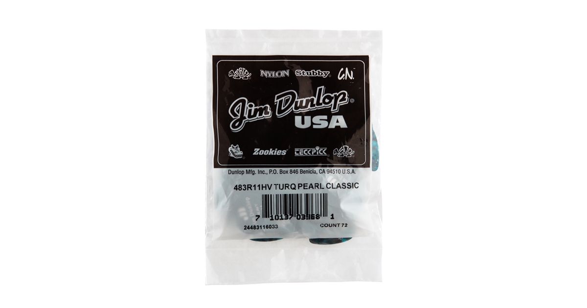 DUNLOP 483R#11 TURQUOISE PERLOID - HEAVY DUNLOP 483R#11 TURQUOISE PERLOID - HEAVY