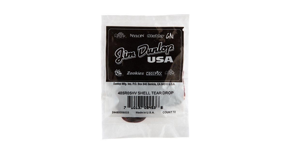DUNLOP 485R-05HV CELLULOID TEARDROP, SHELL HEAVY REFILL BAG/72 DUNLOP 485R-05HV CELLULOID TEARDROP, SHELL HEAVY REFILL BAG/72