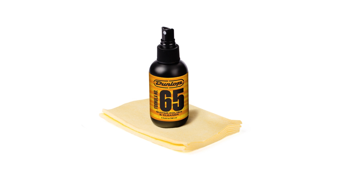 Dunlop 654C Formula 65 Guitar Polish & Cleaner con panno