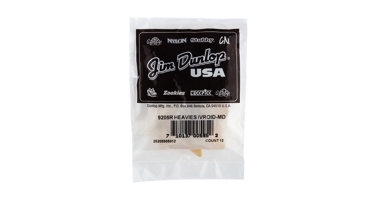 DUNLOP 9205R IVROID MEDIUM - BAG 12 PLETTRI DUNLOP 9205R IVROID MEDIUM - BAG 12 PLETTRI