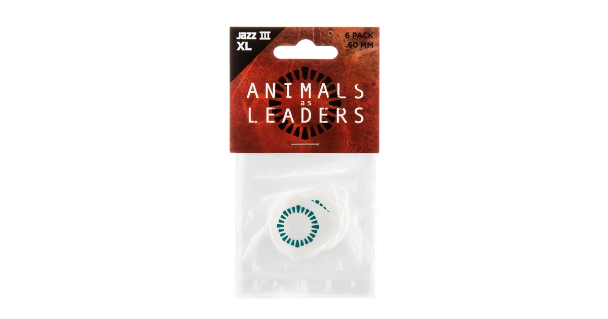 Dunlop AALP03 Animal As Leaders Tortex Jazz III XL, White .60mm Player's Pack/6