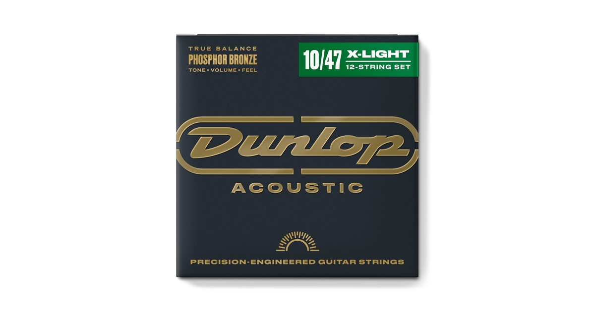 DUNLOP DAP1047J ACOUSTIC PHOSPHOR BRONZE, LIGHT SET/12 DUNLOP DAP1047J ACOUSTIC PHOSPHOR BRONZE, LIGHT SET/12