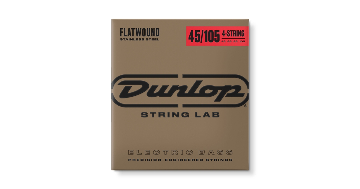 DUNLOP DBFS45105 CORDE FLATWOUND PER BASSO 45-105 MEDIUM-4/SET