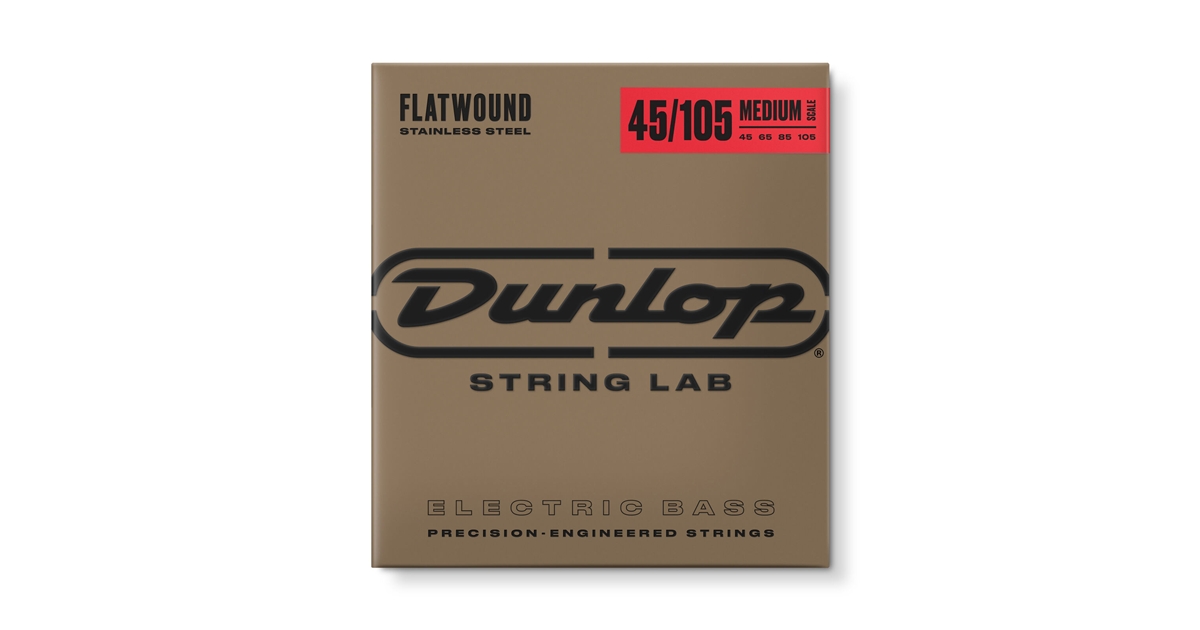 DUNLOP DBFS45105M CORDE BASSO FLATWOUND SCALA MEDIA SET/4