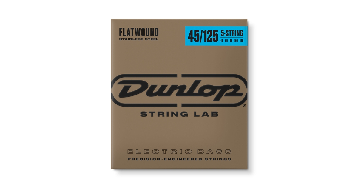 DUNLOP DBFS45125 CORDE FLATWOUND PER BASSO 45-125 MEDIUM-5/SET DUNLOP DBFS45125 CORDE FLATWOUND PER BASSO 45-125 MEDIUM-5/SET