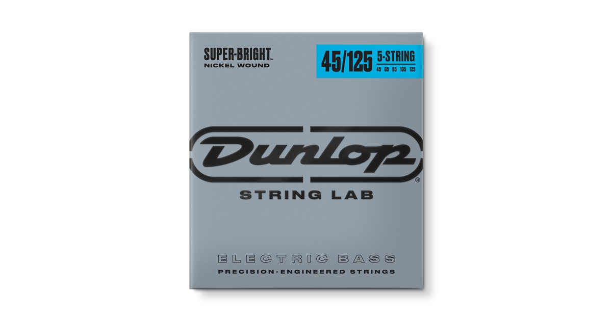 Dunlop DBSBN45125 Super Bright Nickel Wound, Medium Set/5