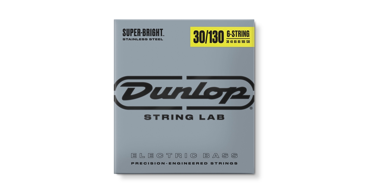 DUNLOP DBSBS30130 SUPER BRIGHT STAINLESS STEEL, MEDIUM SET/6