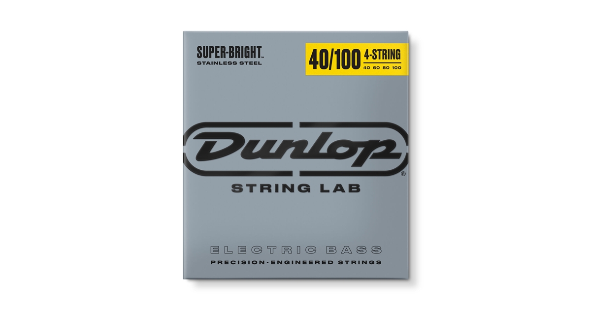 DUNLOP DBSBS40100 SUPER BRIGHT STAINLESS STEEL, LIGHT SET/4 DUNLOP DBSBS40100 SUPER BRIGHT STAINLESS STEEL, LIGHT SET/4