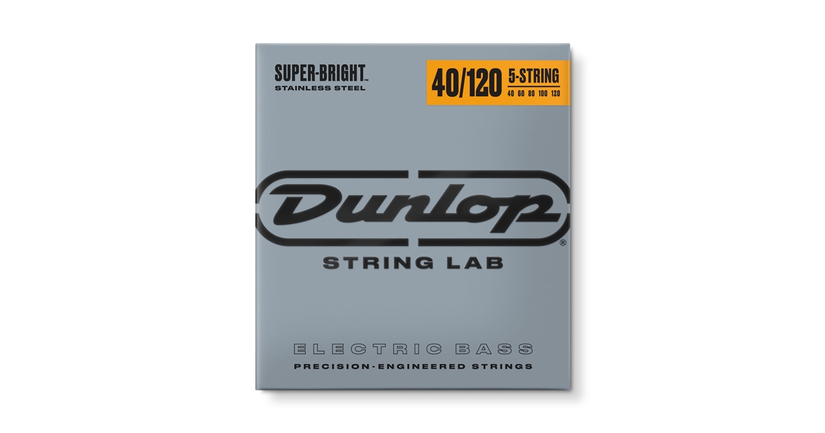 DUNLOP DBSBS40120 SUPER BRIGHT STAINLESS STEEL, LIGHT SET/5 DUNLOP DBSBS40120 SUPER BRIGHT STAINLESS STEEL, LIGHT SET/5