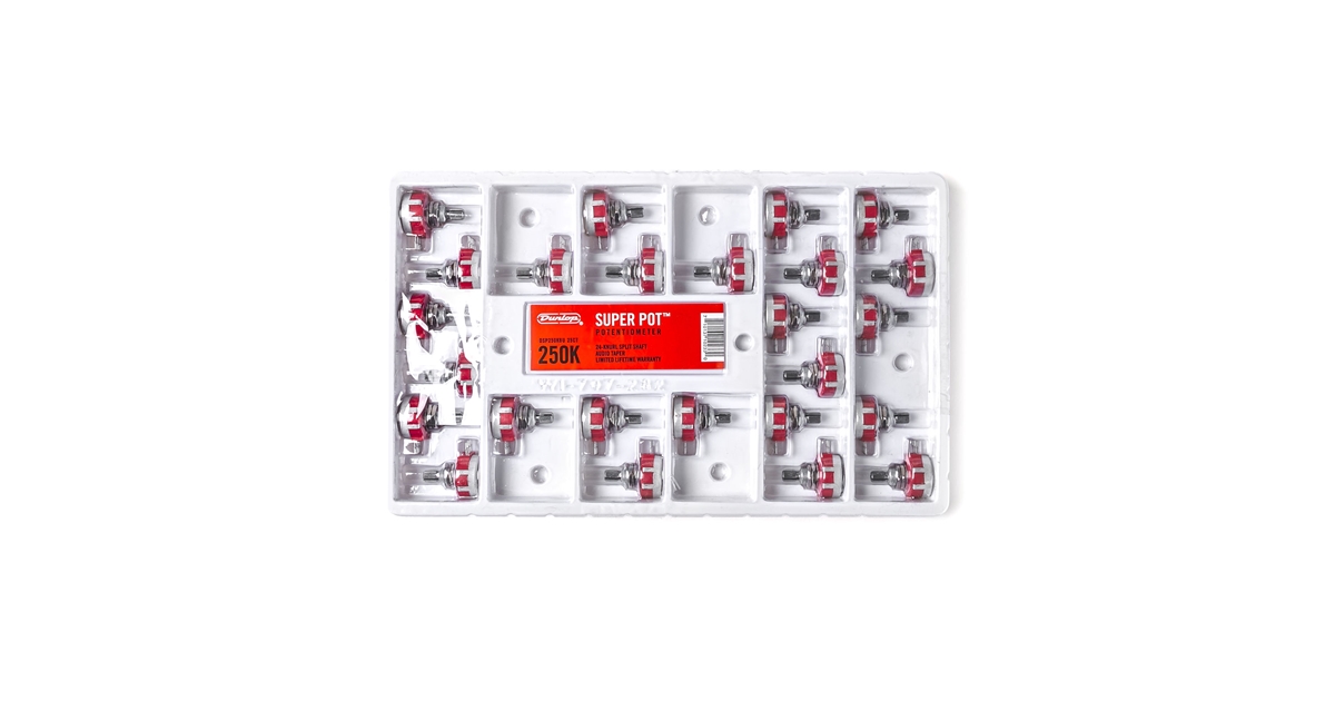 DUNLOP DSP250KBU SUPER POT 250K SPLIT SHAFT, TRAY 25