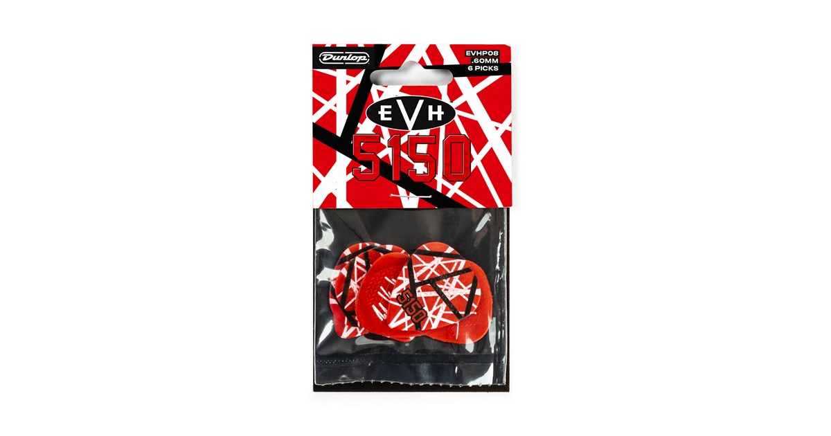 DUNLOP EVHP08 EVH 5150 PLETTRI MAX GRIP 0.60 MM 6/PLAYER DUNLOP EVHP08 EVH 5150 PLETTRI MAX GRIP 0.60 MM 6/PLAYER